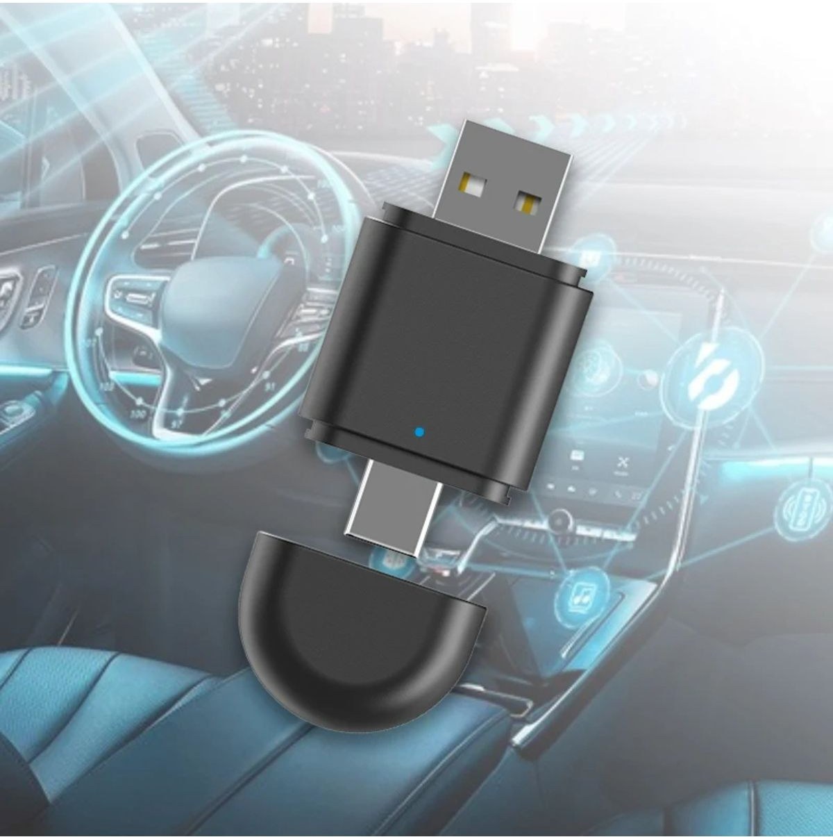 Veloran kablosuz CarPlay adaptörü ürün boyutları